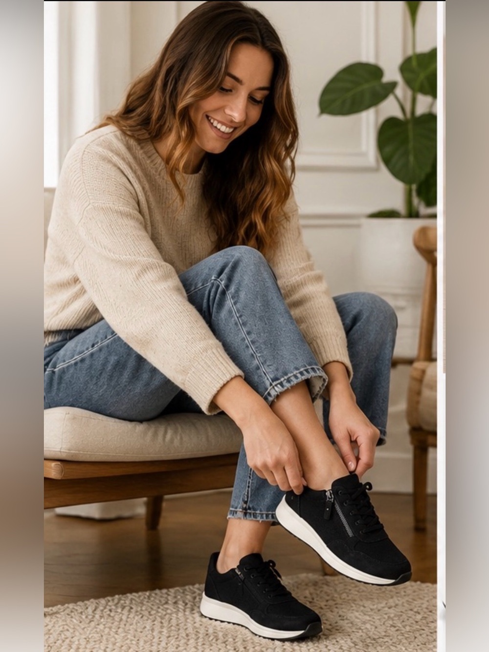 BILLY Comfort Jogger Sneakers 🖤 NWT Adaptive Zip Shoes Size 6